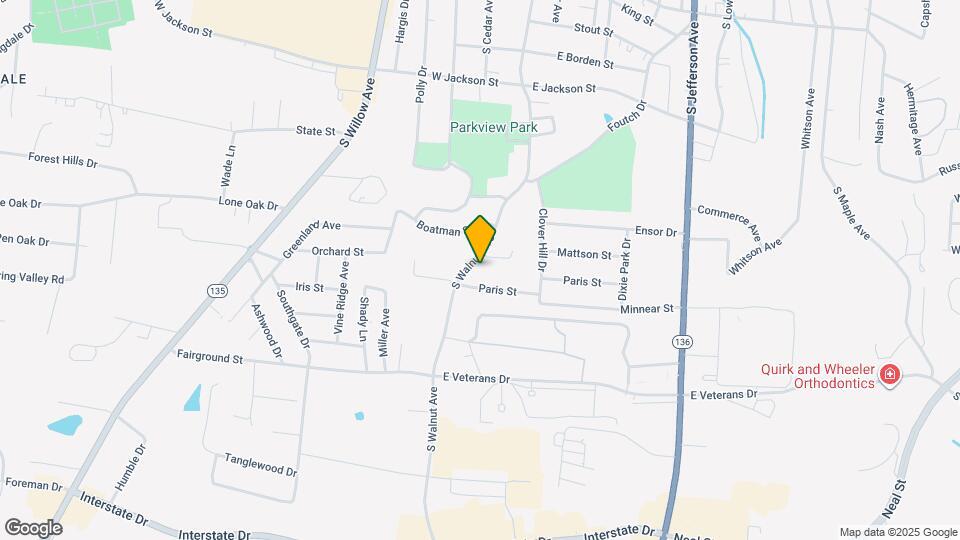 820 S Walnut Ave Map and Location Details