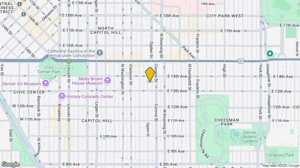 1340 Ogden St Mapa y Detalles de la Ubicación