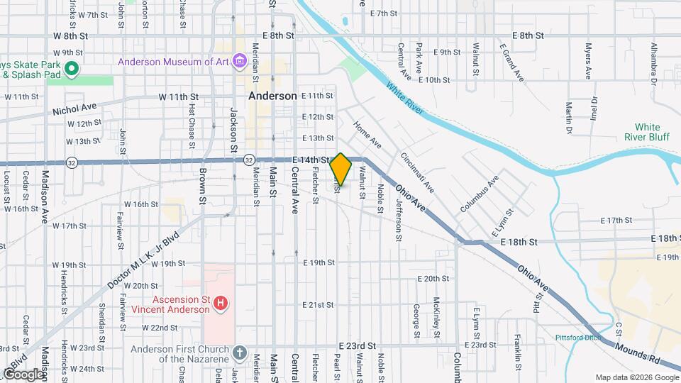 1518 Pearl St Map and Location Details