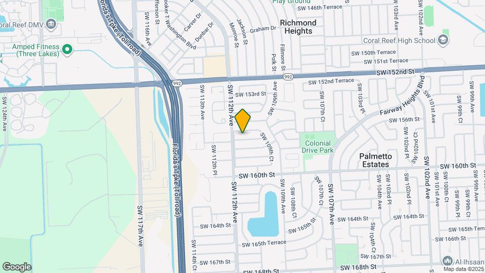 11105 SW 156th Terrace Map and Location Details