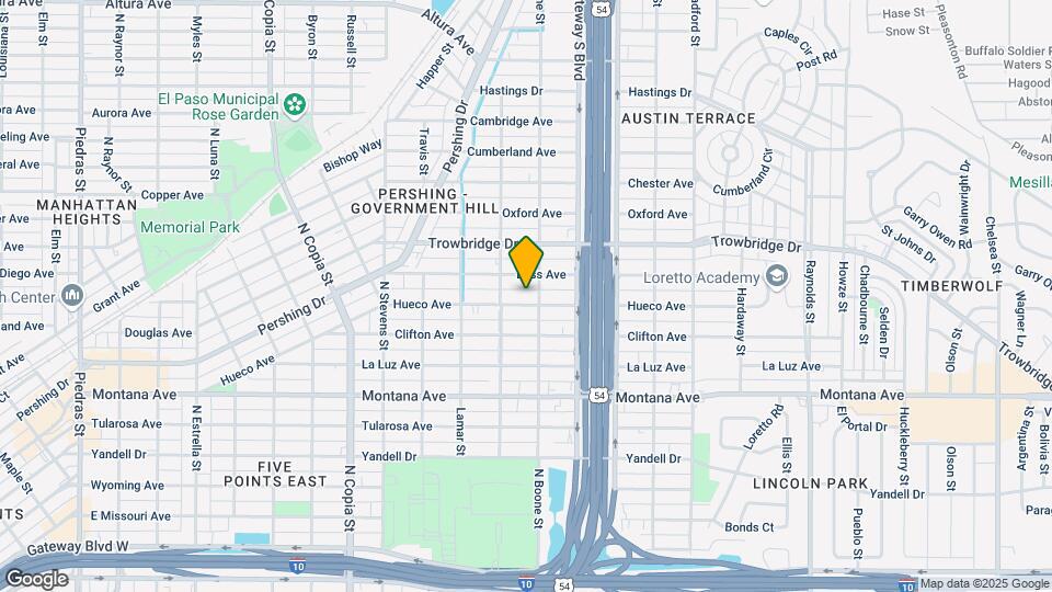 4021 Hueco Ave Mapa y Detalles de la Ubicación