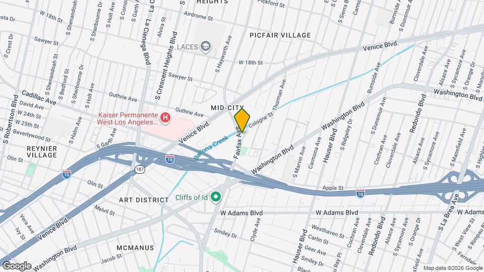 2217 S Genesee Ave, Unit 2 Map and Location Details