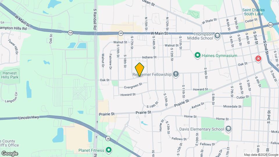 1607 Oak St Map and Location Details