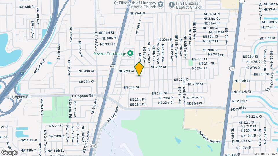 2551 NE 7th Terrace Mapa y Detalles de la Ubicación