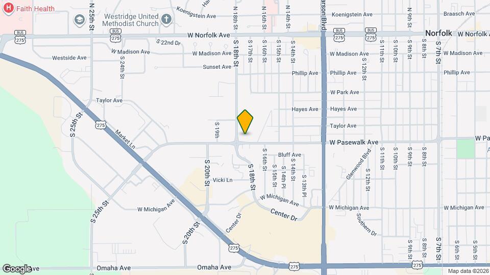 1704 W Pasewalk Ave Map and Location Details