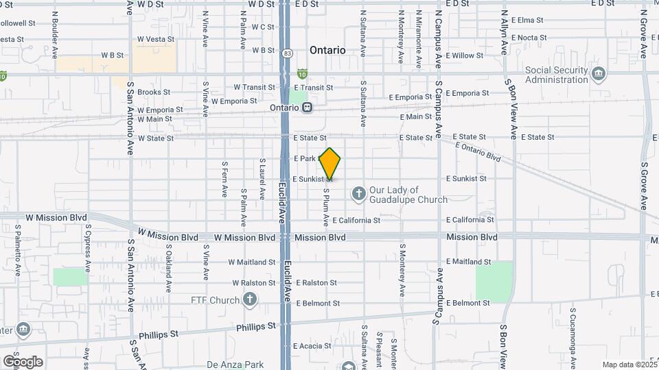 607 S Plum Ave Map and Location Details