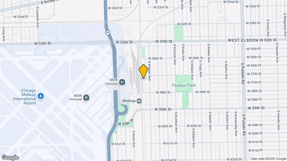 5717 S Kenton Ave Map and Location Details