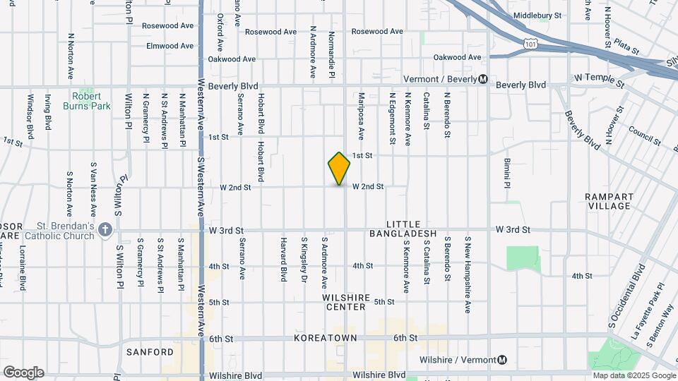 201 S Normandie Ave Map and Location Details