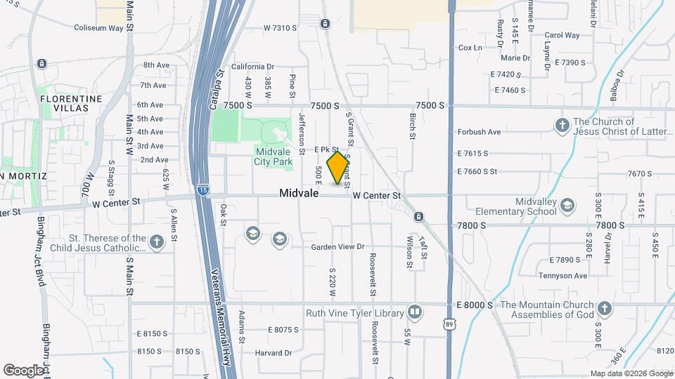 198 W Center St Map and Location Details