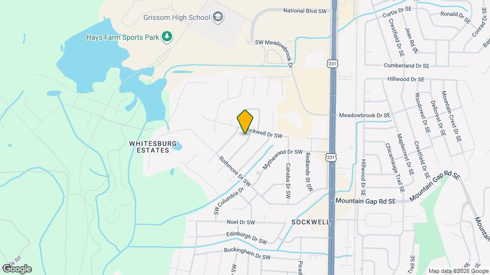 2102 Chadburn Dr SW Map and Location Details