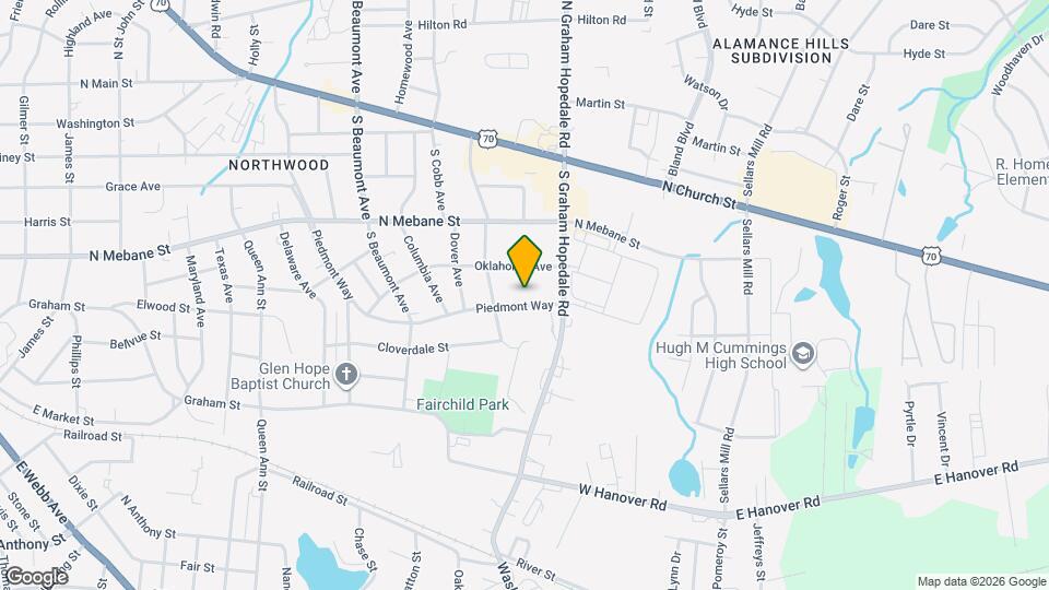 1714 Piedmont Way Map and Location Details