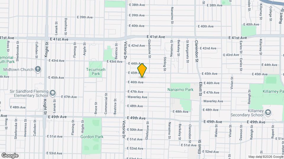 2127 E 46th Ave Map and Location Details
