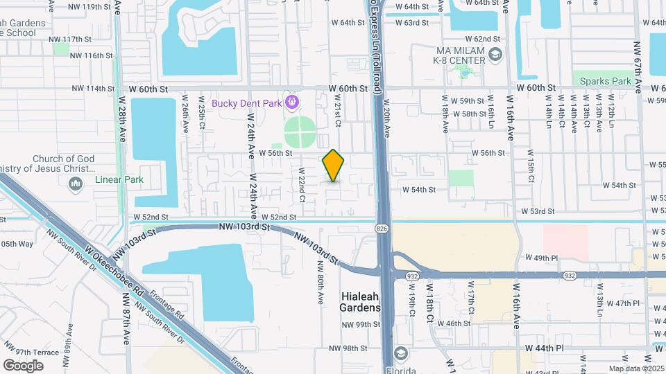 5400 W 21st Ct Map and Location Details