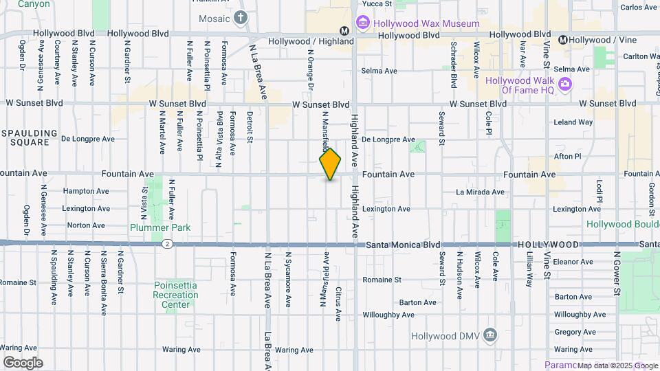 1242 N Mansfield Ave Map and Location Details