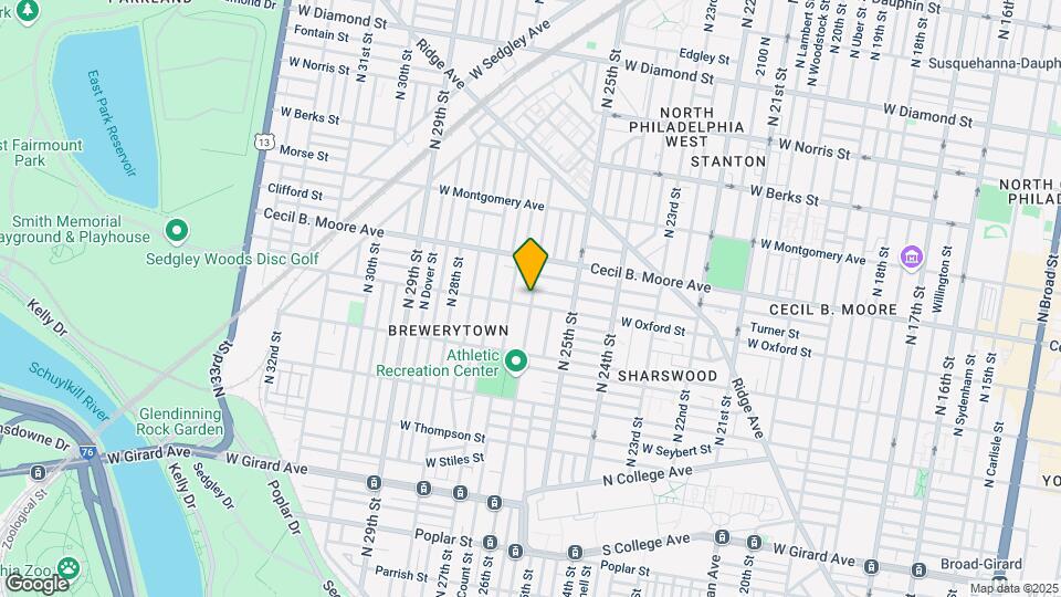 2601 W Oxford St Mapa y Detalles de la Ubicación