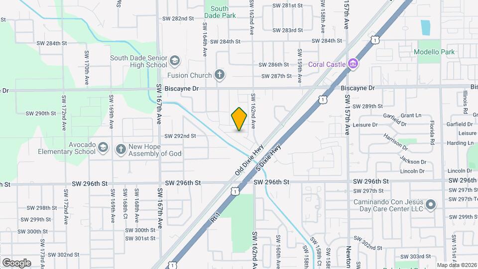 16264 SW 292nd St Map and Location Details