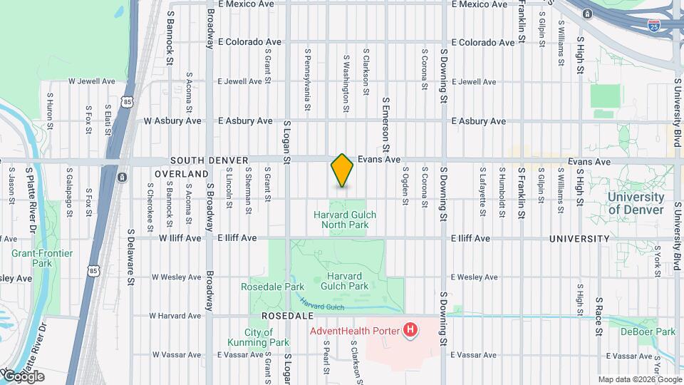 2185 S Washington St Map and Location Details