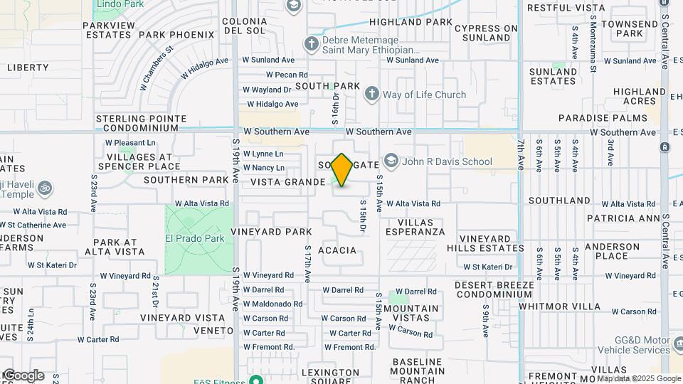 1602 W Alta Vista Rd Mapa y Detalles de la Ubicación
