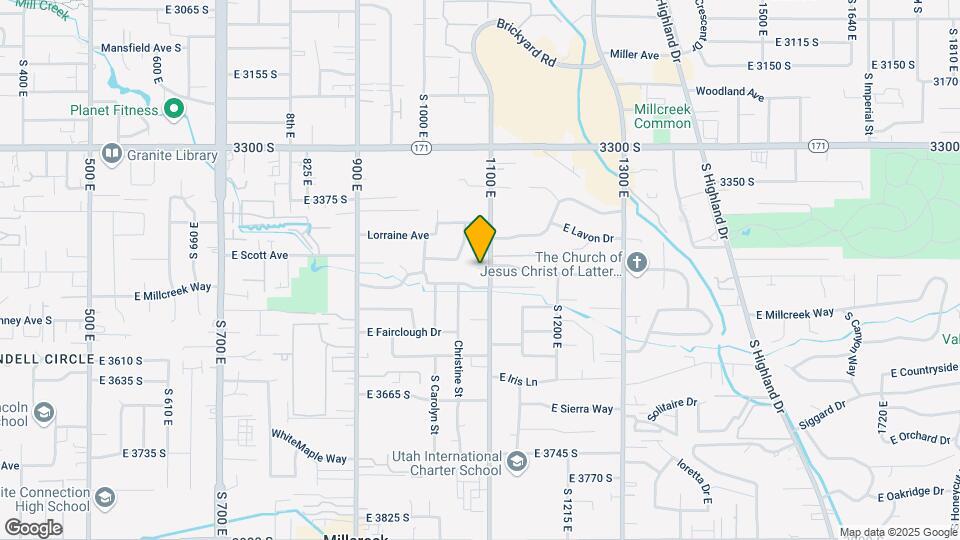 3472 S 1100 E, Unit B Map and Location Details