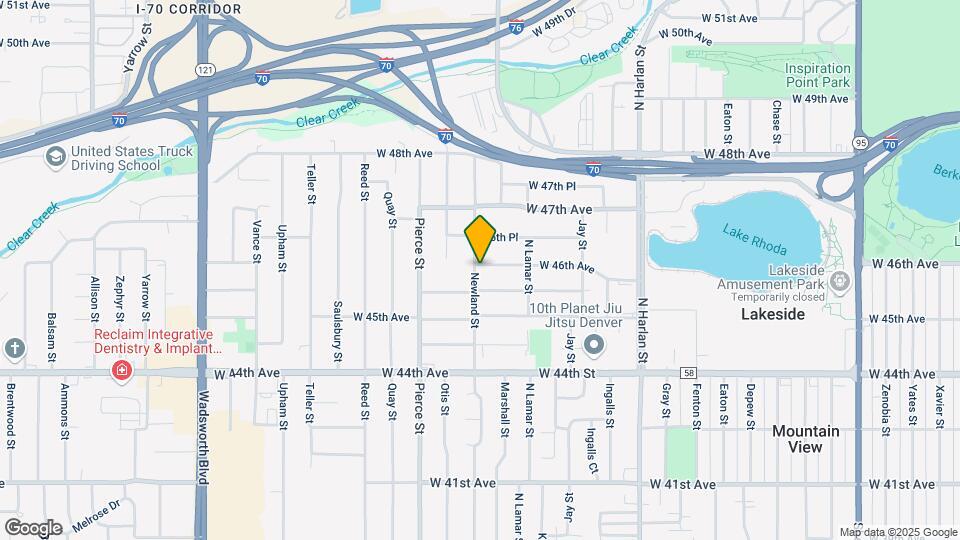 6590 W 46th Ave Map and Location Details