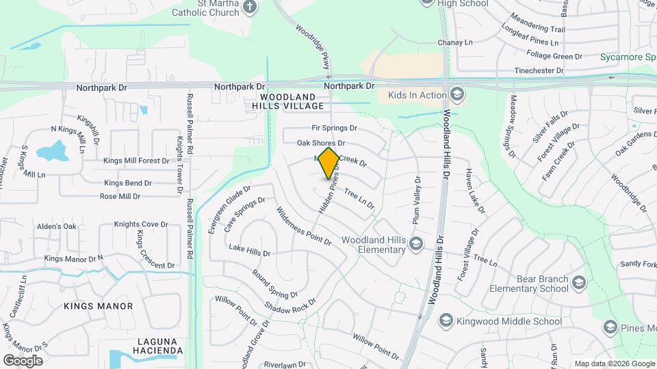 3515 Hidden Pines Dr Map and Location Details