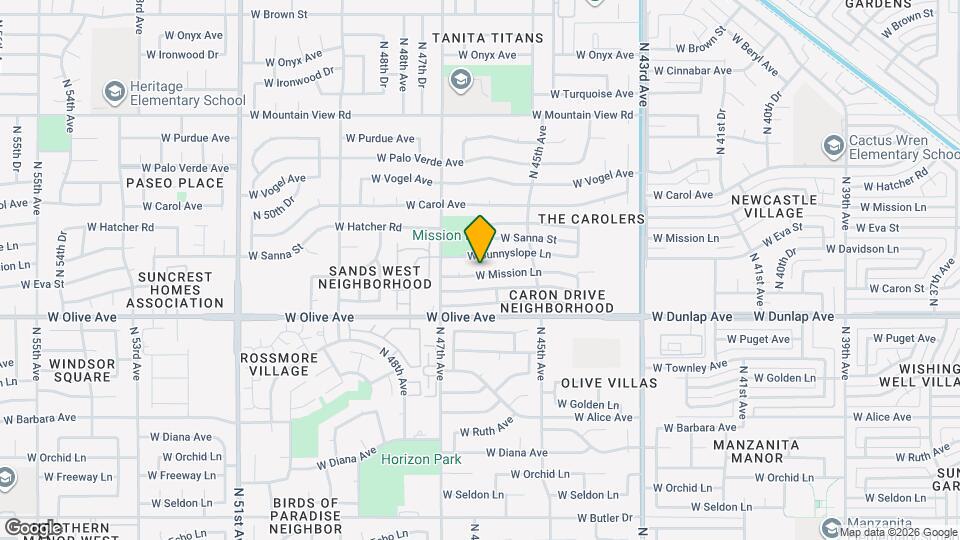 4614 W Mission Ln Map and Location Details