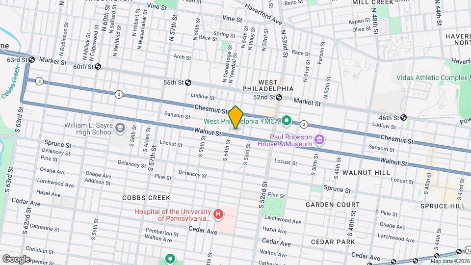 5329 Walnut St, Unit 1 Map and Location Details