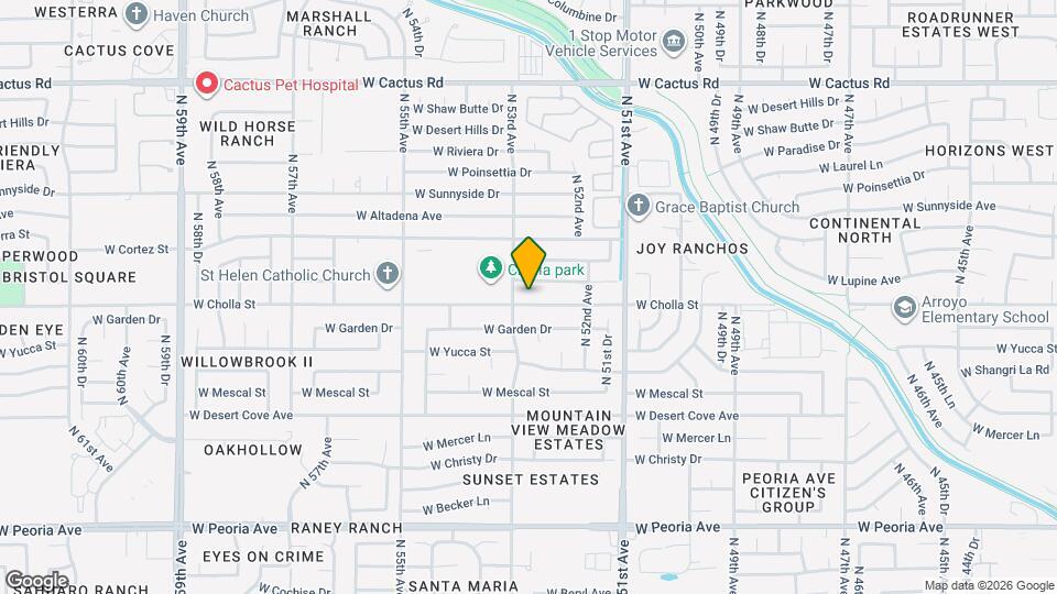 5256 W Cholla St Map and Location Details