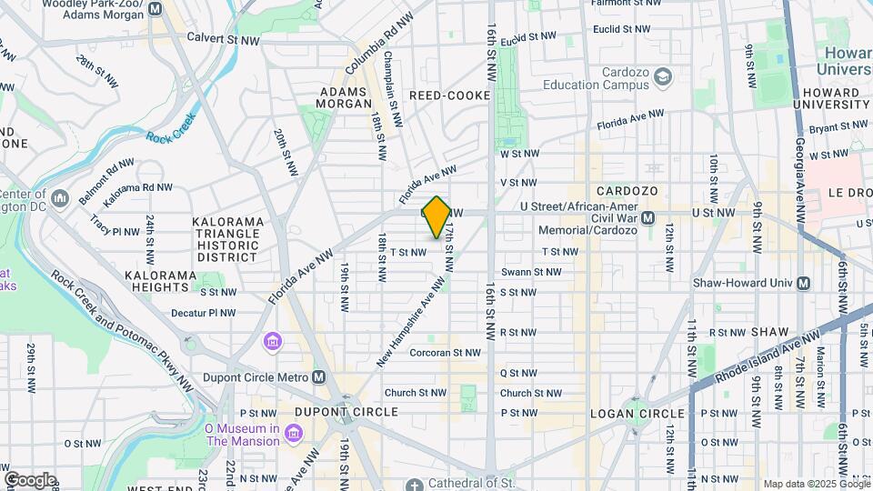 1711 T St NW Map and Location Details