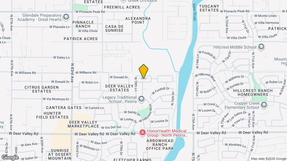 7834 W Robin Ln Map and Location Details