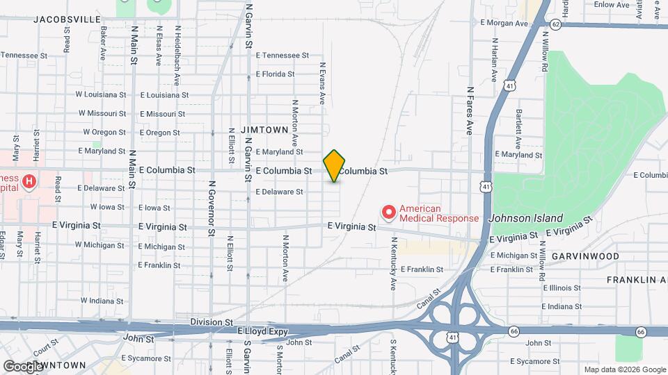 810 E Delaware St Map and Location Details