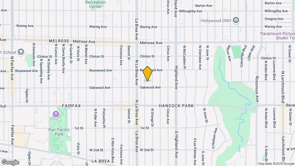 414 N Sycamore Ave Mapa y Detalles de la Ubicación