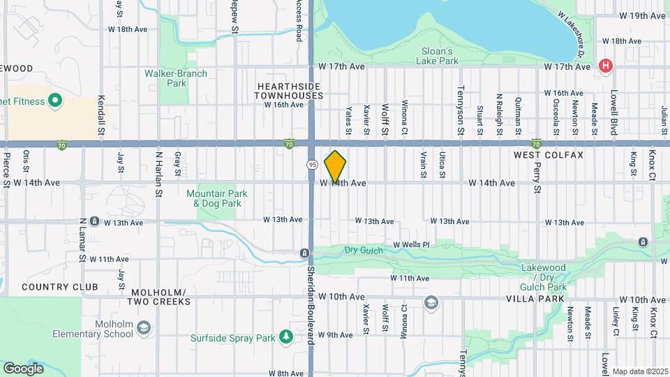 1386 Zenobia St Map and Location Details