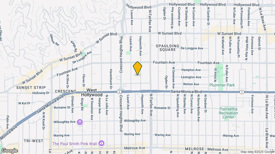 1223 N Hayworth Ave Mapa y Detalles de la Ubicación