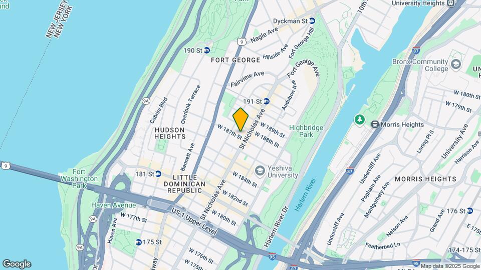 603 W 187 St Mapa y Detalles de la Ubicación