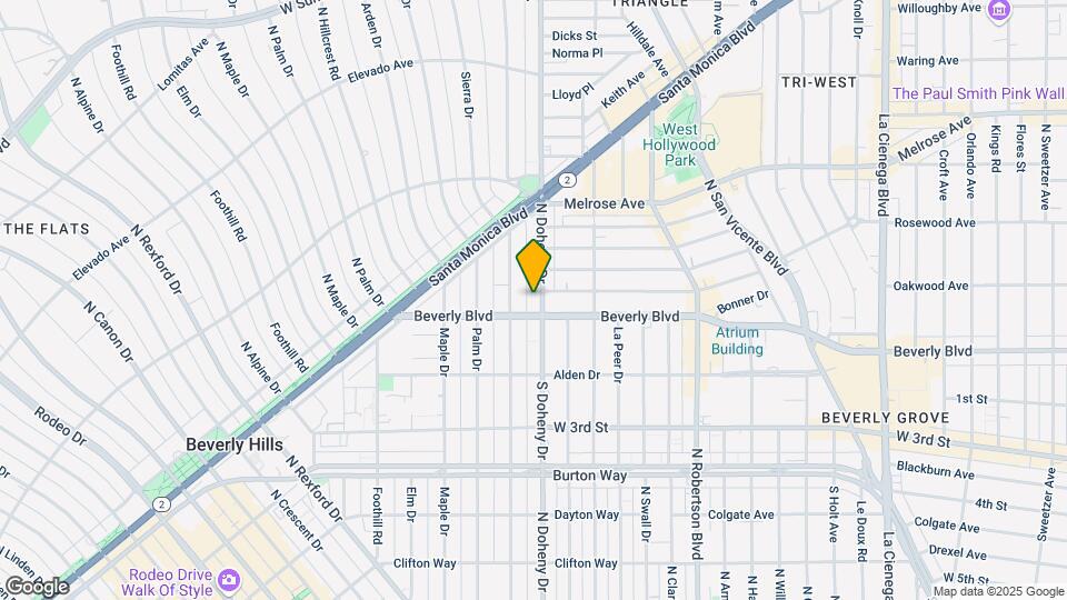 429 N Doheny Dr Map and Location Details