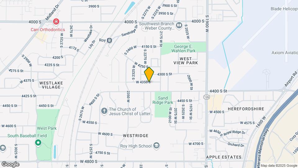 2255 W 4350 S Map and Location Details