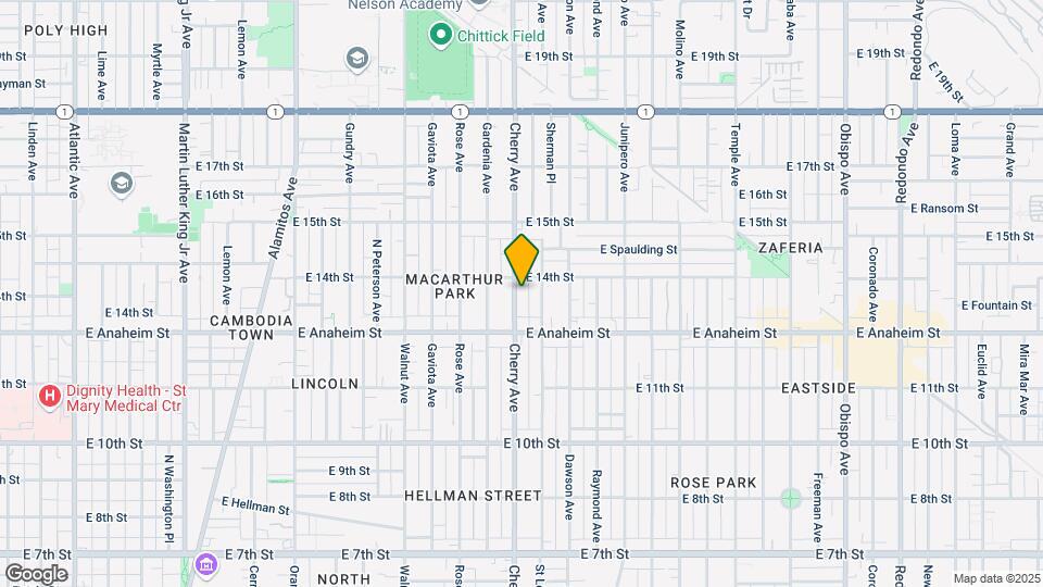 1368 Cherry Ave Map and Location Details