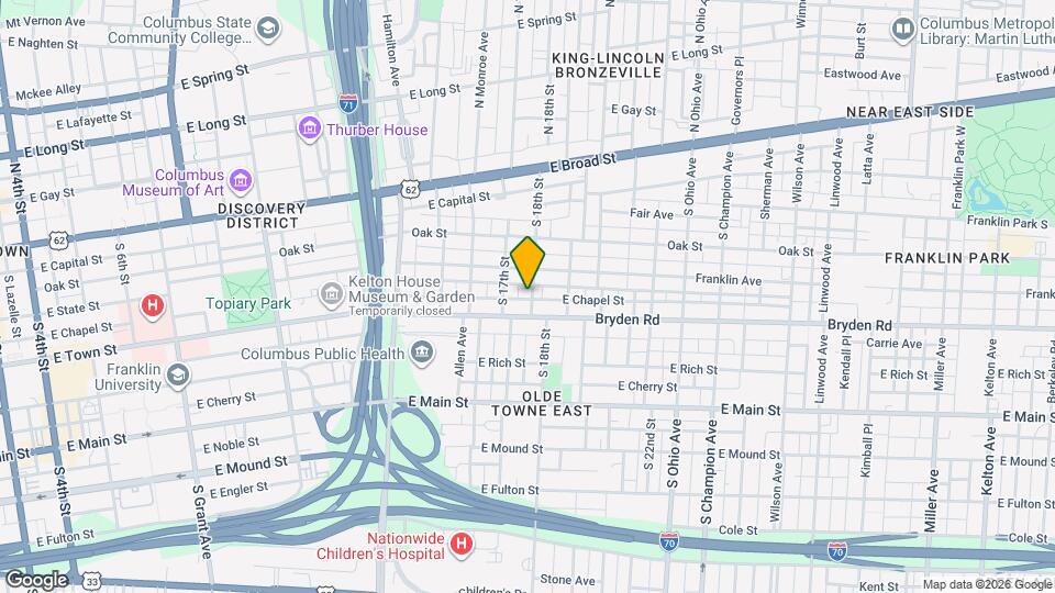 173 S 18th St Map and Location Details