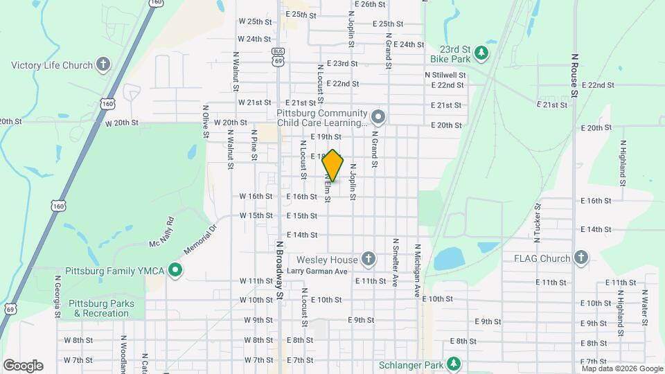 1606 N Elm St Map and Location Details