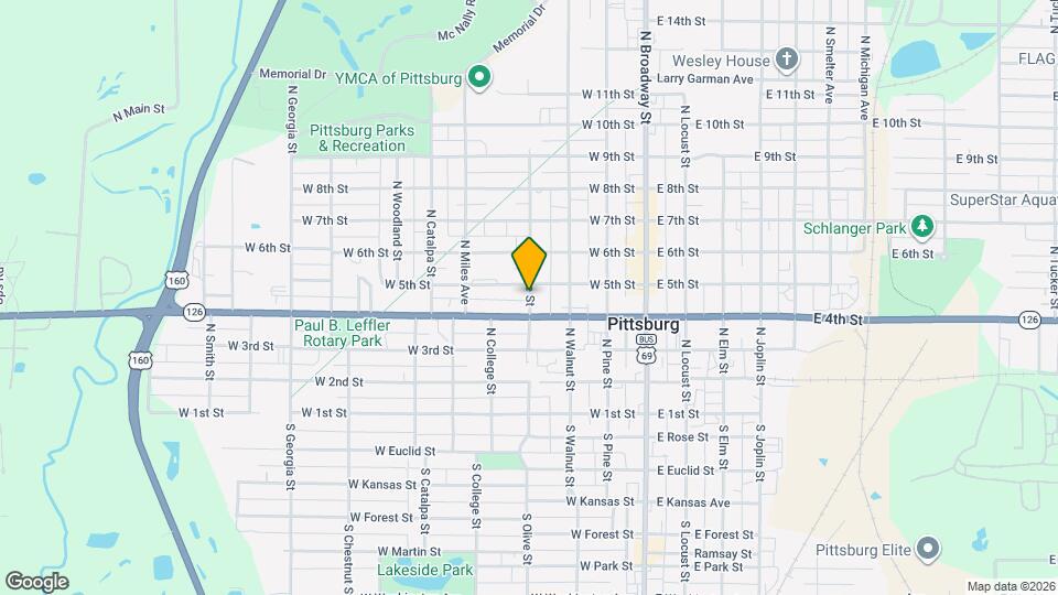 409 N Olive St Map and Location Details