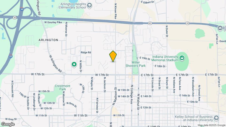 1325 N Kinser Pike Map and Location Details