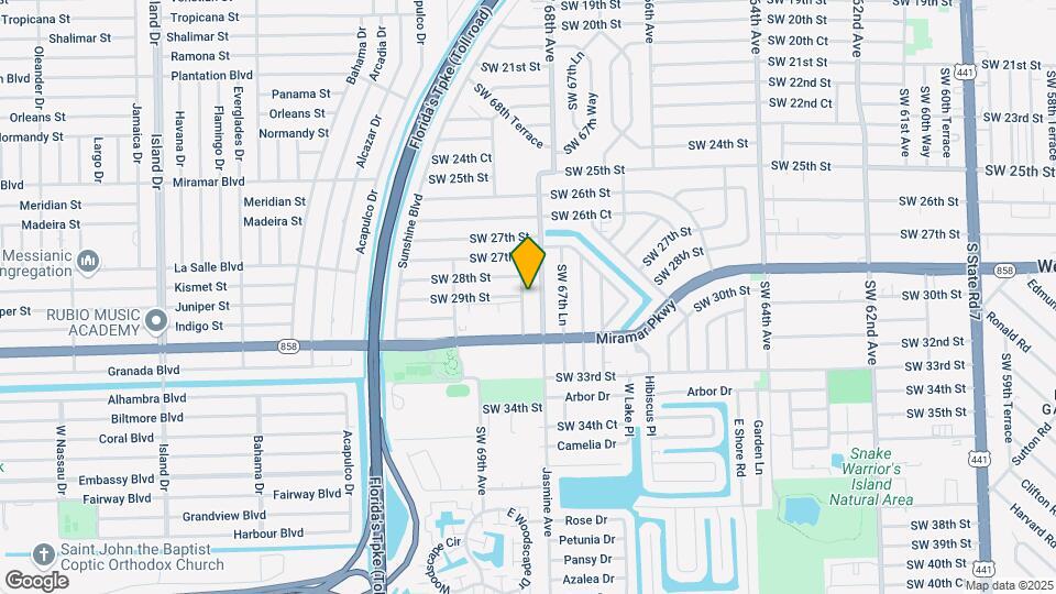 2919 SW 68th Ter Map and Location Details