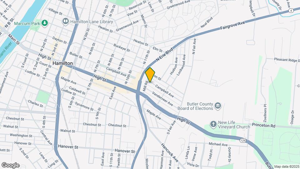 1209 Campbell Ave Map and Location Details