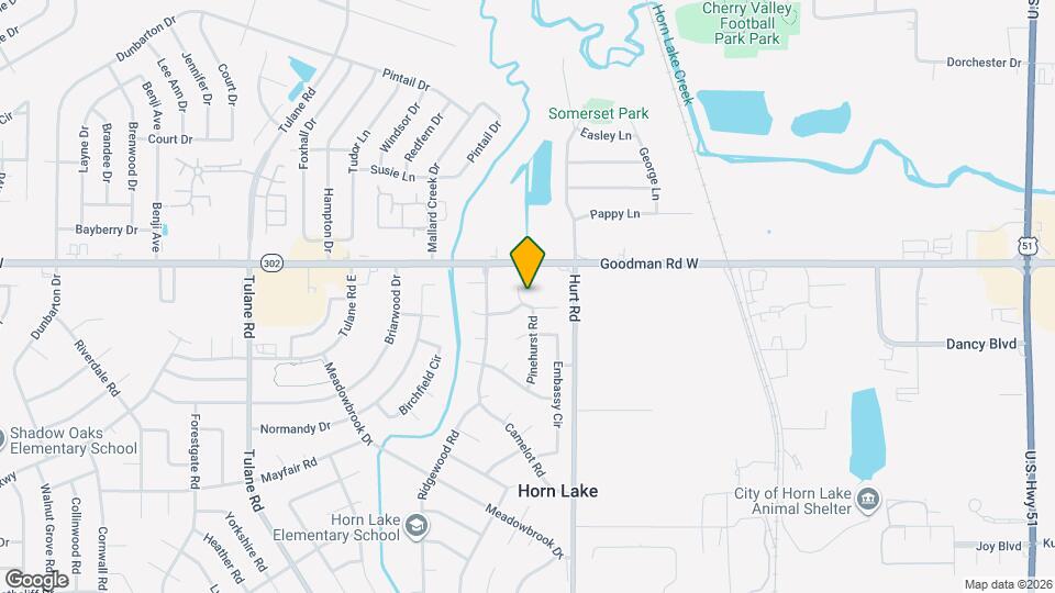 2570 Hillcrest Dr Map and Location Details
