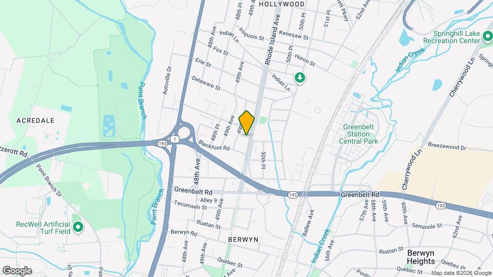 9038 Rhode Island Ave Map and Location Details