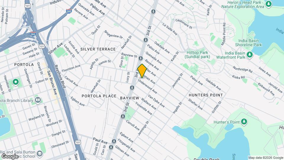 1590 Underwood Ave Map and Location Details