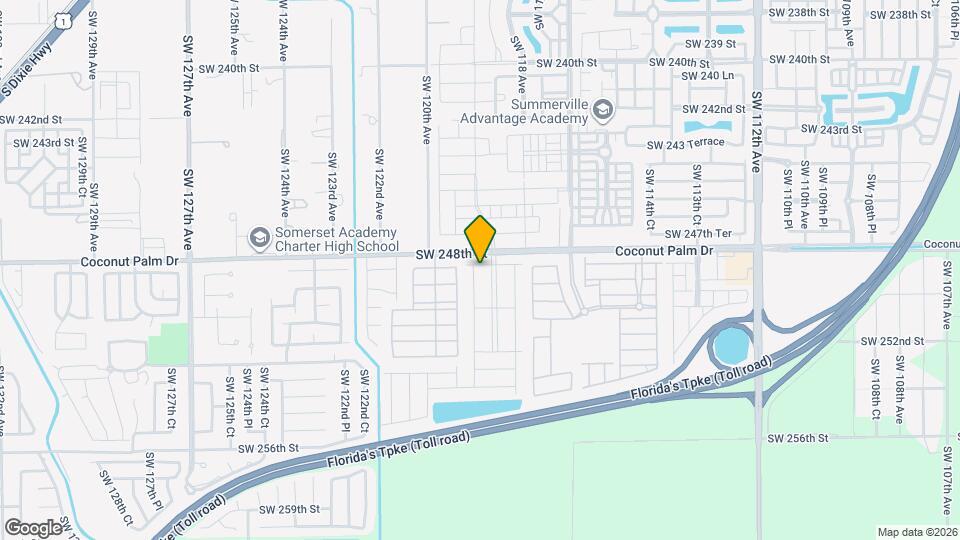 11876 SW 248th Terrace Mapa y Detalles de la Ubicación