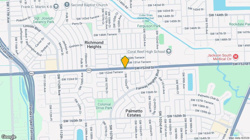 10375 SW 152nd Terrace Map and Location Details