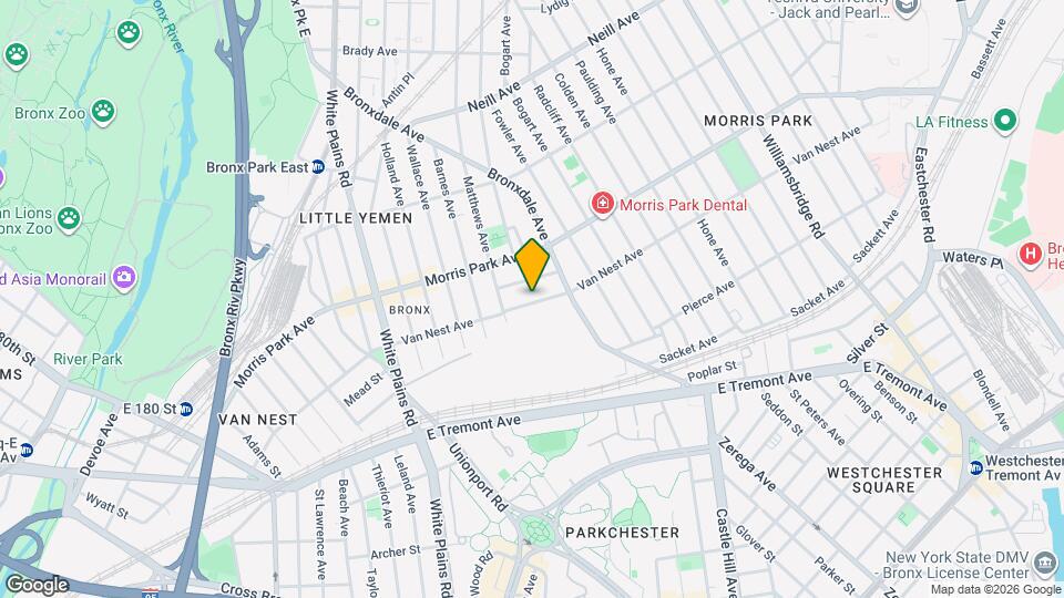 853 Van Nest Ave Map and Location Details